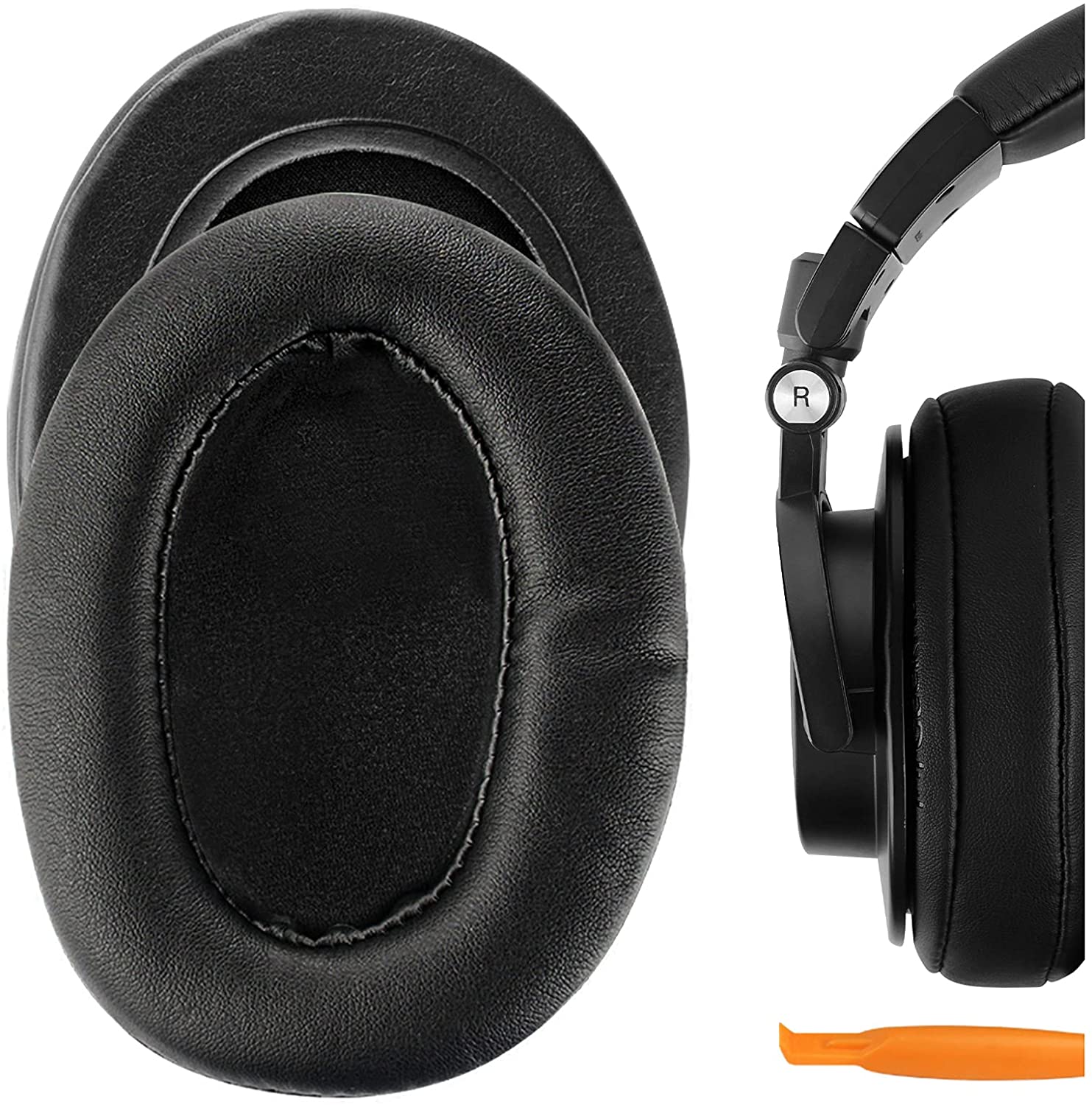 Audio Technica Headphone Ath-M50X - Hochwertige Protein-Leder Ersatz-Ohrpolster für Audio-Technica ATH-M50X