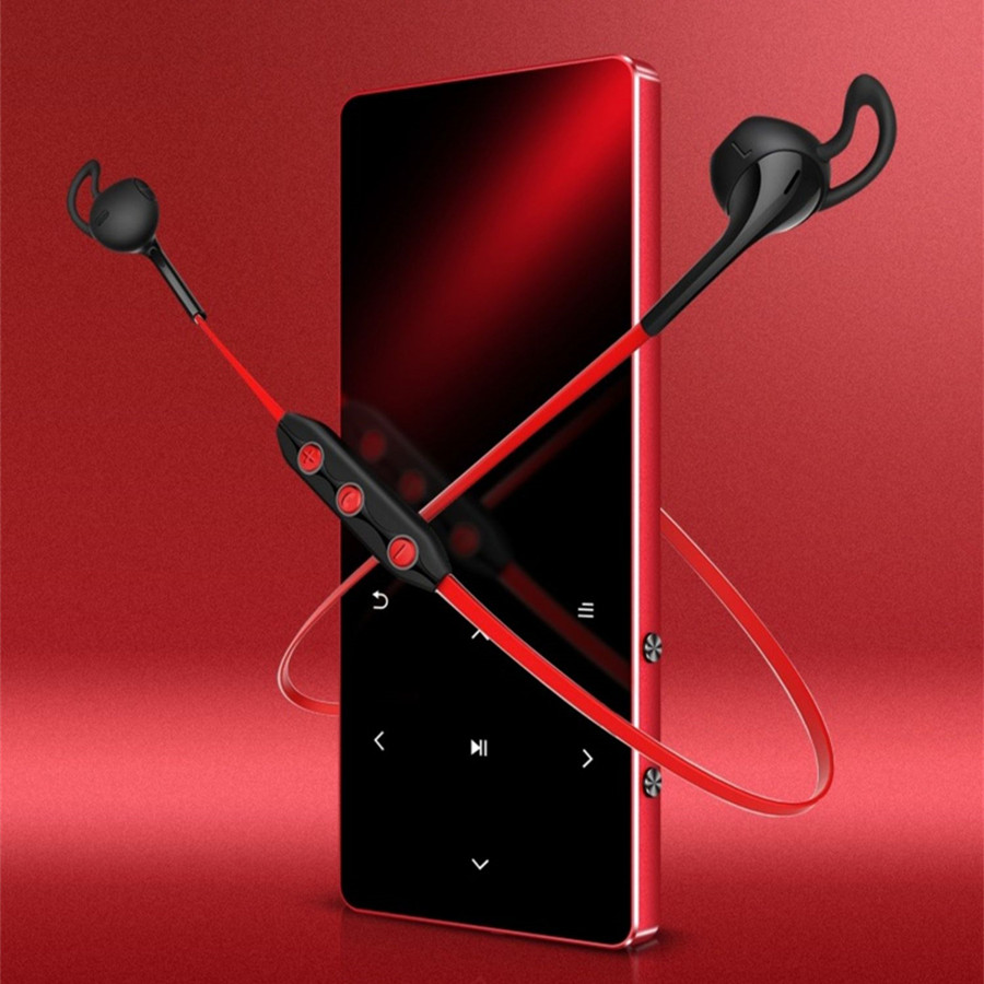 Audio Music By - Drahtloser MP3-HiFi-Sound-Musik-Player, 16 GB Metallgehäuse, 1,8-Zoll-Touchscreen,