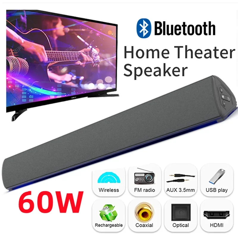 Audio Music System For Home - 60w drahtlose TV-PC-Sound bar Bluetooth-Lautsprecher Heimkino