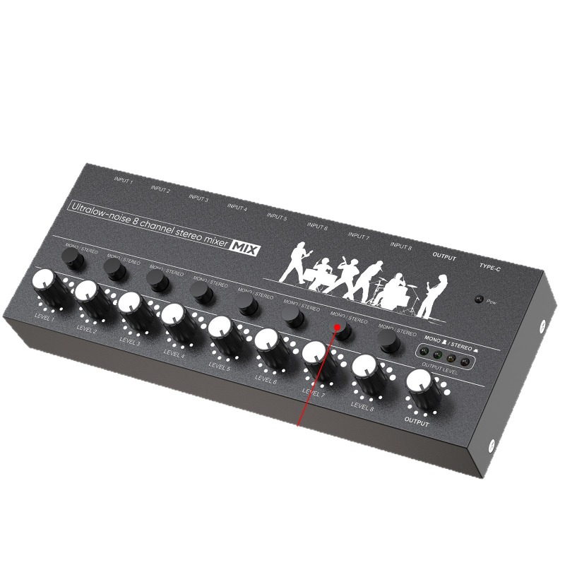 Audio Music Hub - Für Sechsfach-Mixer Mini-Mixer Musikinstrument Hub Pro