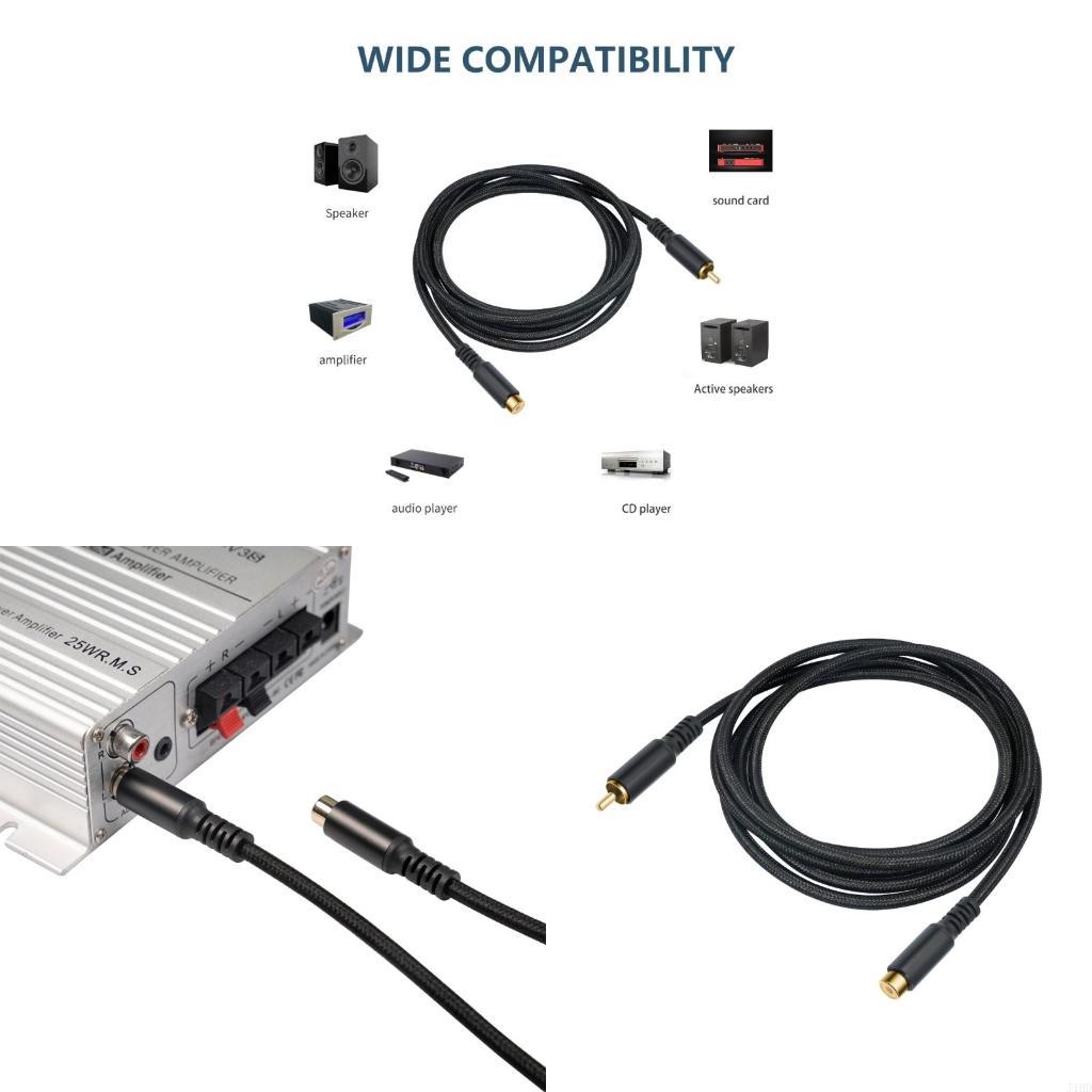 Audio Music Quality Enhancer - J1HD Musik-Verlängerungskabel für Subwoofer, Stecker-auf-Buchse-Kabel mit