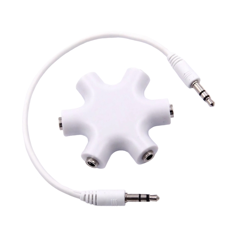 Audio Music Hub - E74D 6-in-1-Stereo-Musik-Hubs mit vergoldeten Anschlüssen. Geräuschfreie