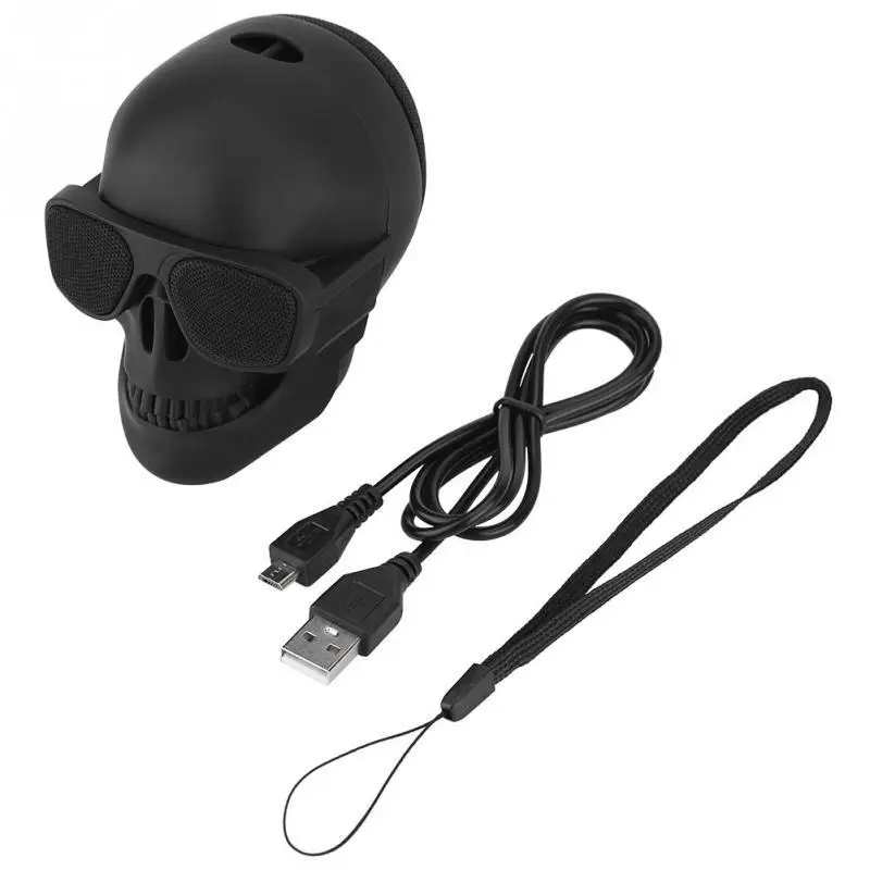 Audio Music Enhancer - Kabelloser Bluetooth-Totenkopf-Lautsprecher, tragbar, Mini, großartig, cooler