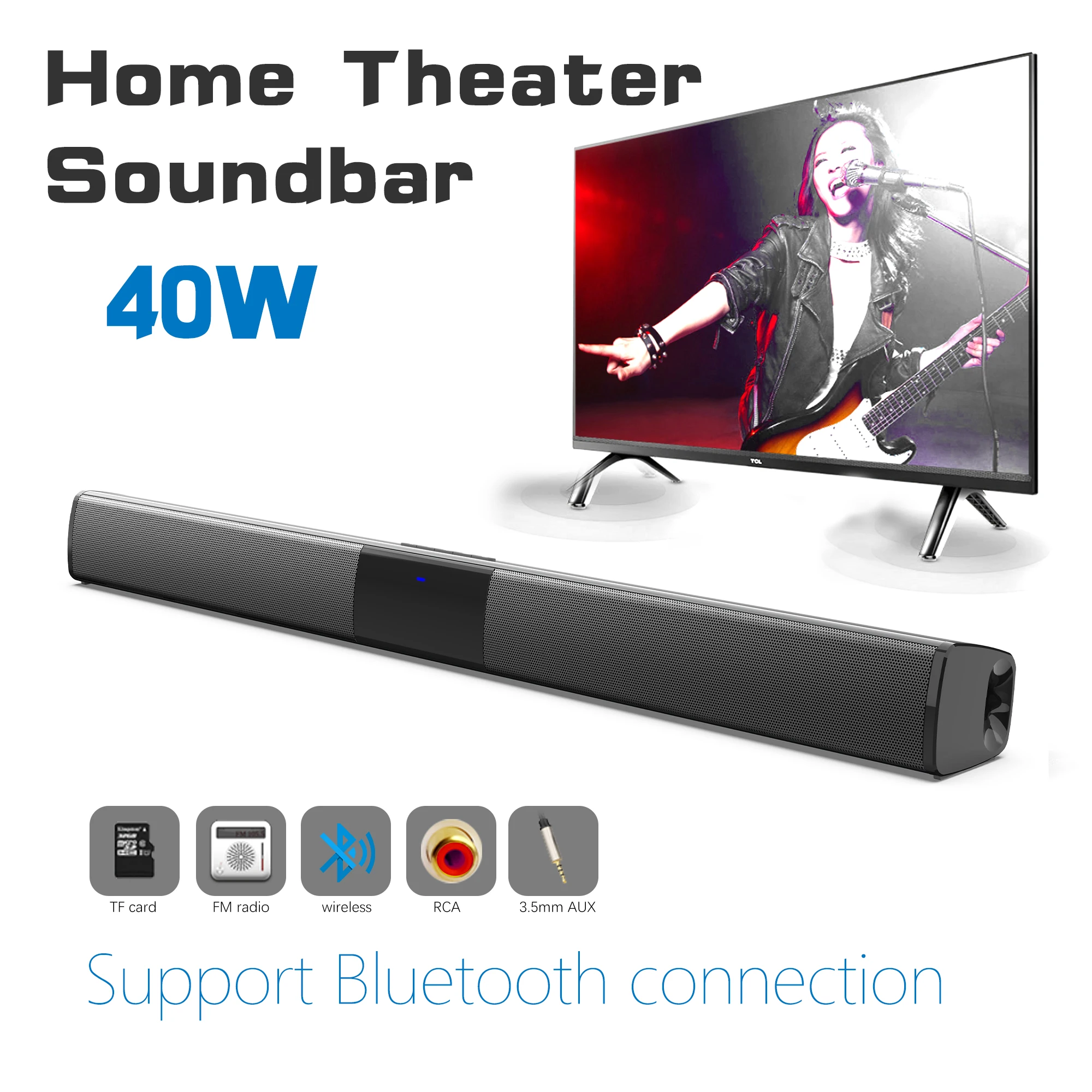Audio Music System For Home - 40W High Power Soundbar für TV
