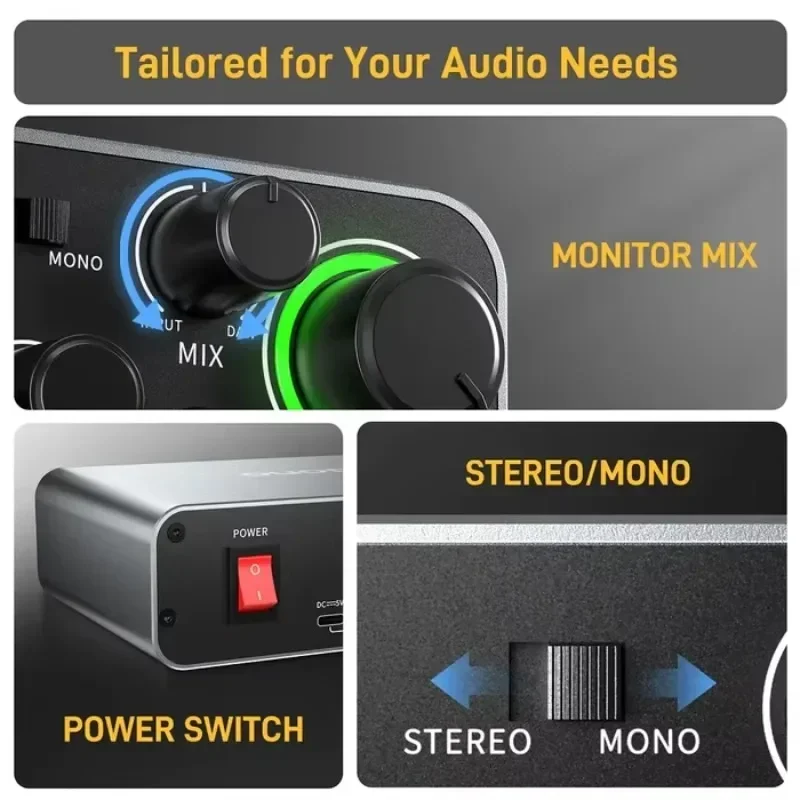 Audio Music Software - Auf Lager MAONO PS22 Professionelle Audio-Interfaces