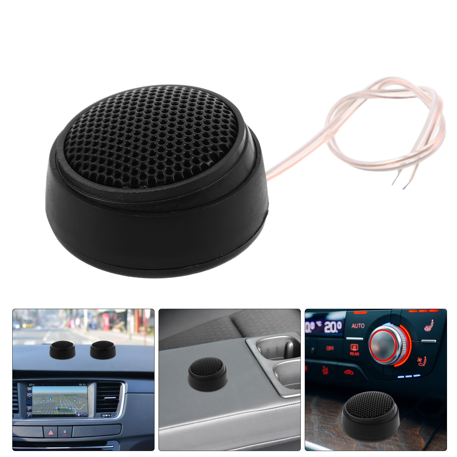 Audio Music Enhancer - 1 Paar Auto-Audiolautsprecher Hochfrequenz-Mini-Dome-Hochtöner Fahrzeug-Auto-Musik-Stereo-Hochtöner Ersatzteil