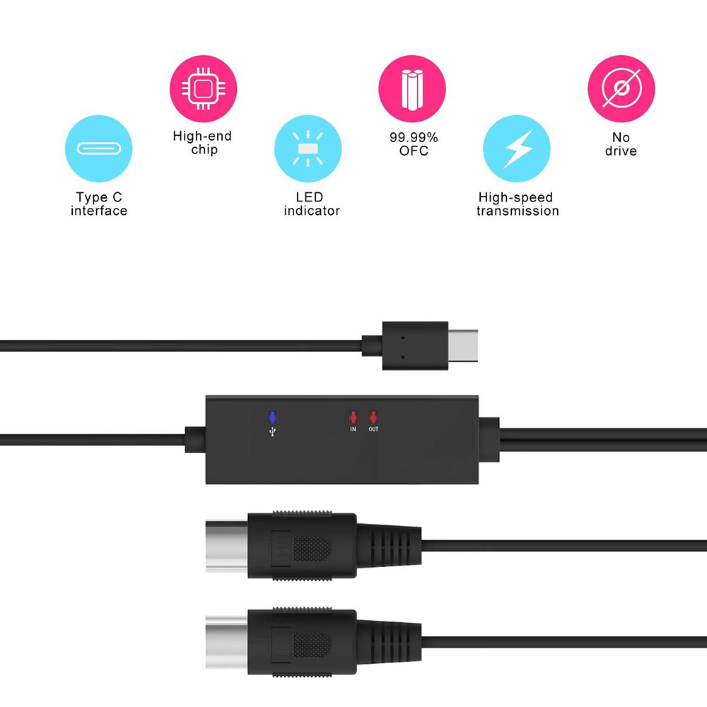 On-The-Go Midi-Hub Typ-C zu Mi – Audio Music Hub Bewertung und Preis