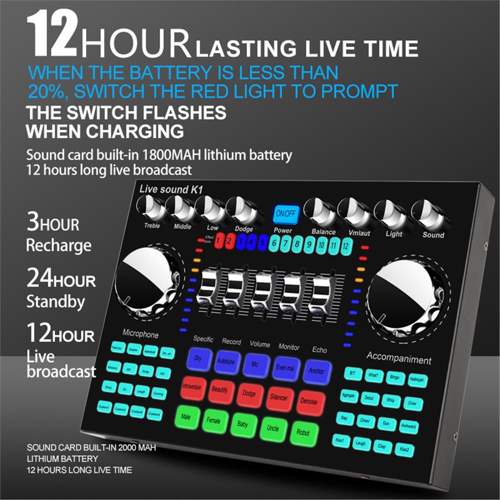 K1 Audio-Mixer Live-Soundkarte – Audio Music Changer Bewertung und Preis
