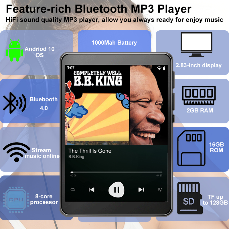 WiFi-MP3-Player Android 10 Spo – Mp3 Audio Music Download Bewertung und Preis